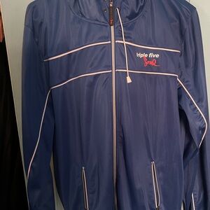 Triple Five Soul Navy Jacket with White Trim